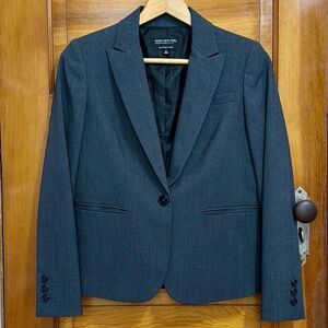 Jones New York Grey One Button Blazer Women’s 2 Petite